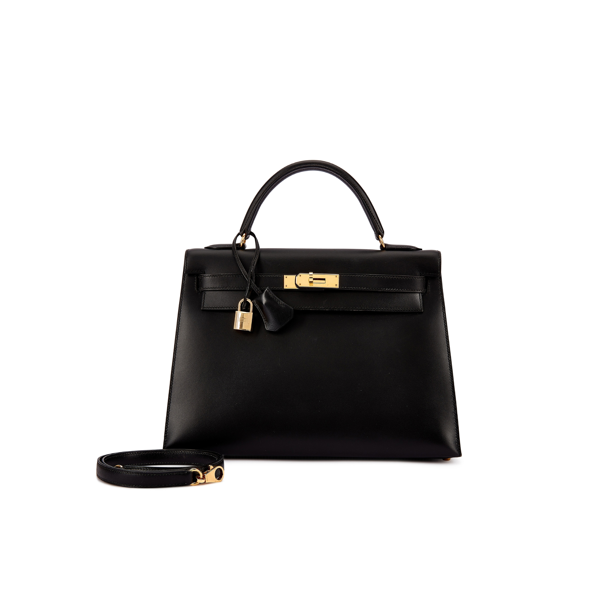 H**mes master vintage black box kelly 32 gold hardware (32*23*10.5cm)